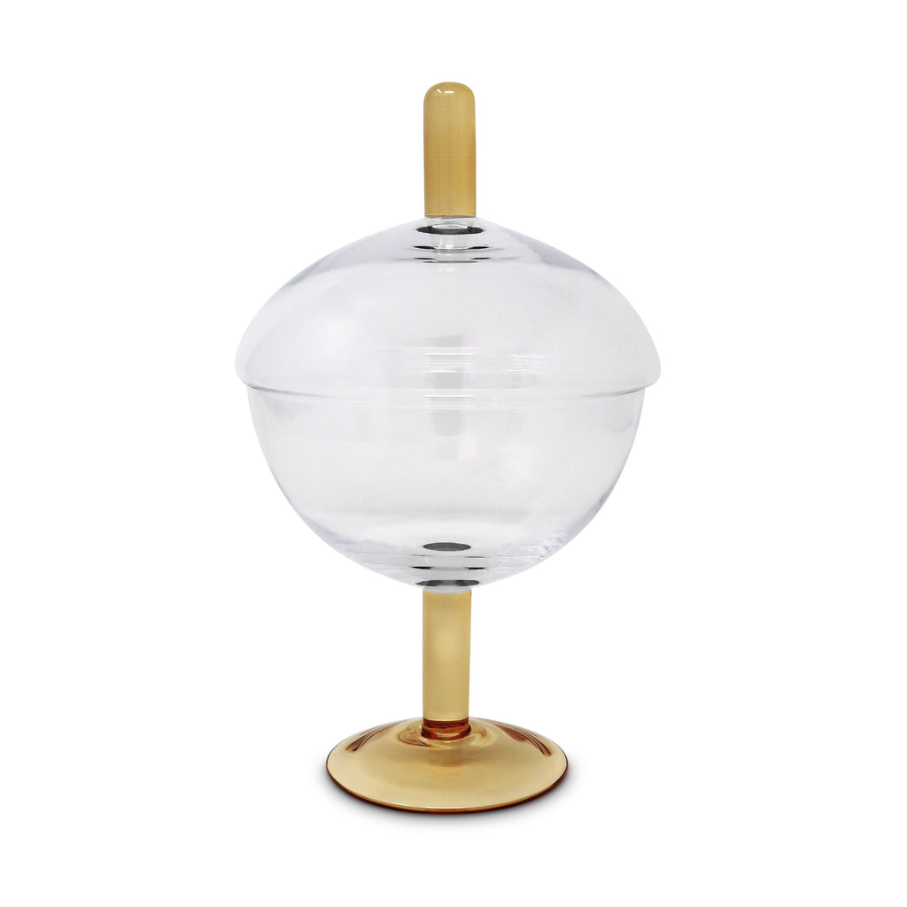 Jar with Gold Stem and Knob