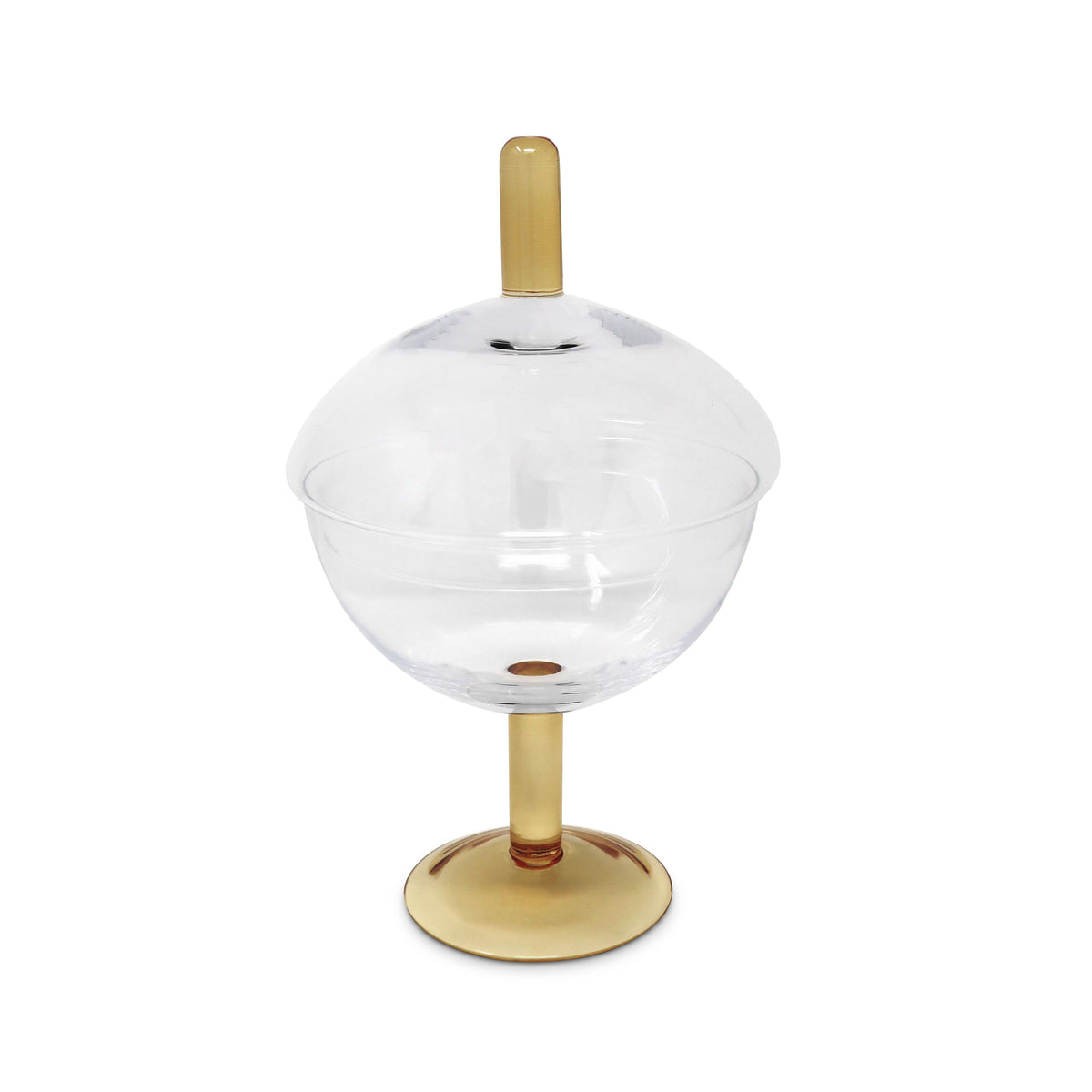 Jar with Gold Stem and Knob