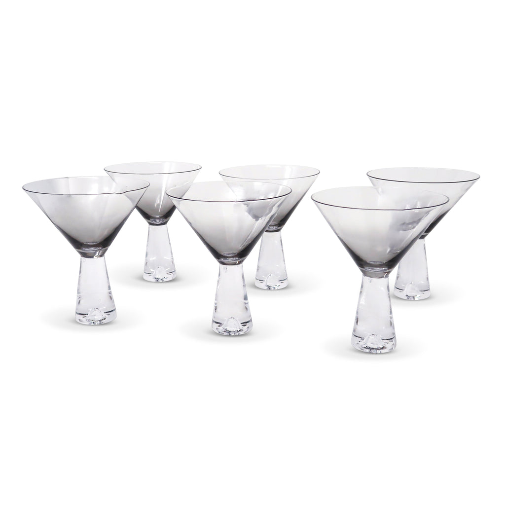 Set of 6 Ombré Smoke Martini Cups