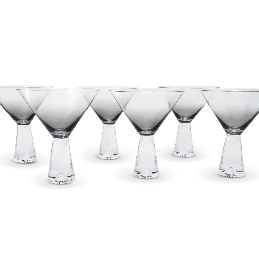 Set of 6 Ombré Smoke Martini Cups
