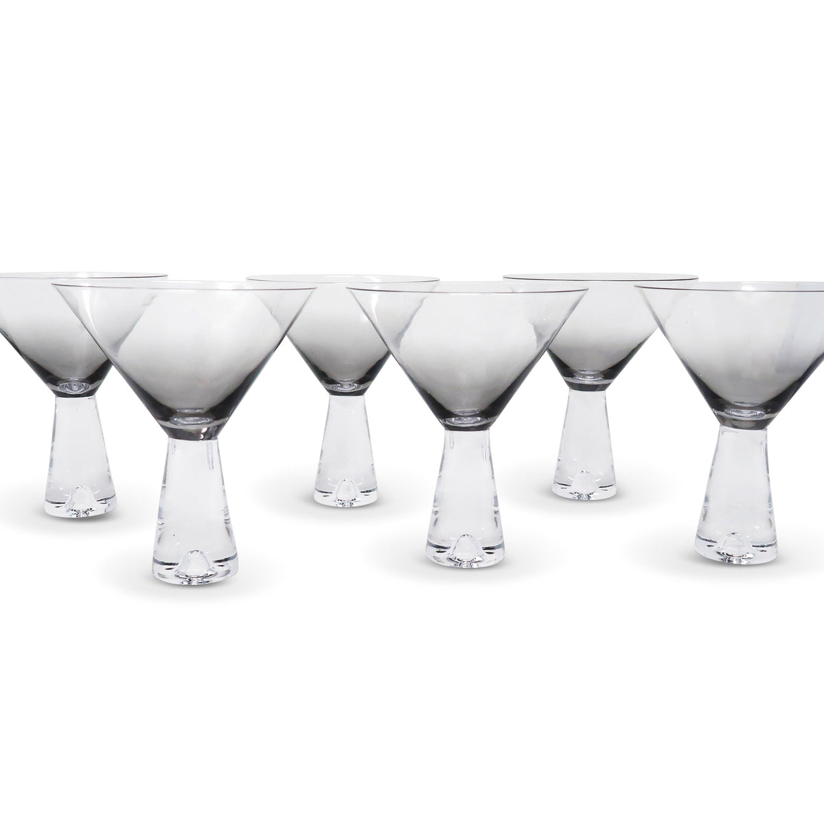 Set of 6 Ombré Smoke Martini Cups