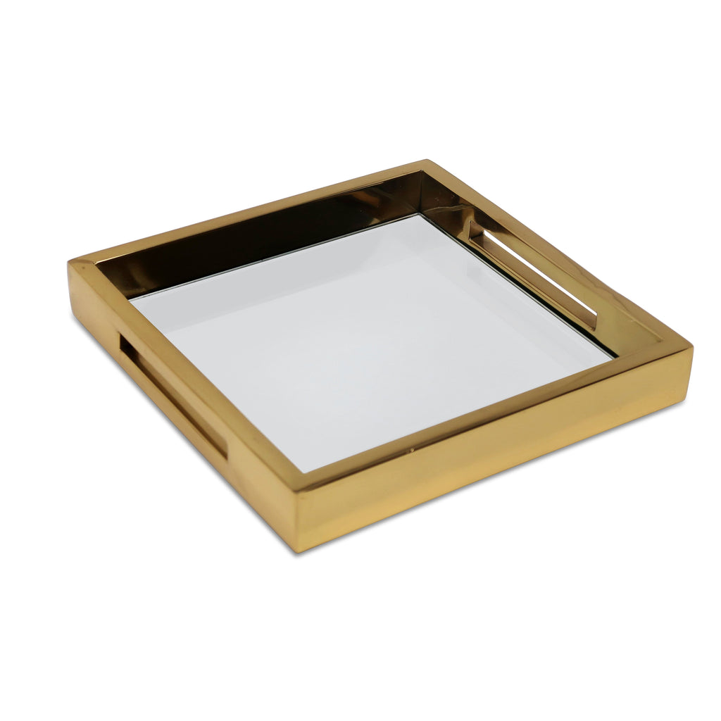 Large Square Silver Mirror Tray (3 Color Options)