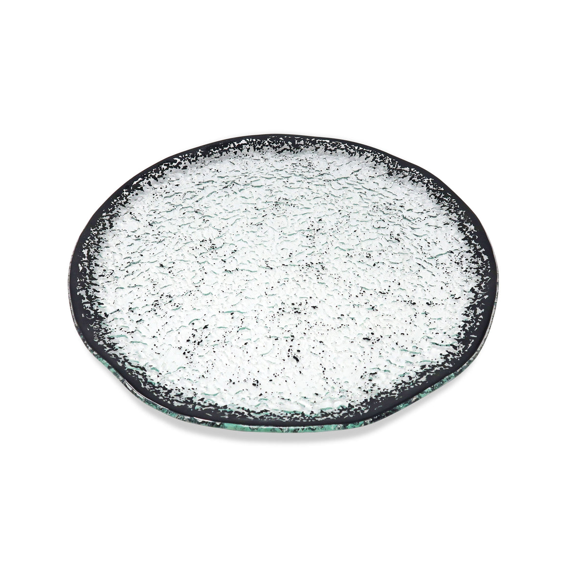 Set of 4 Plates with Scattered Black Design
