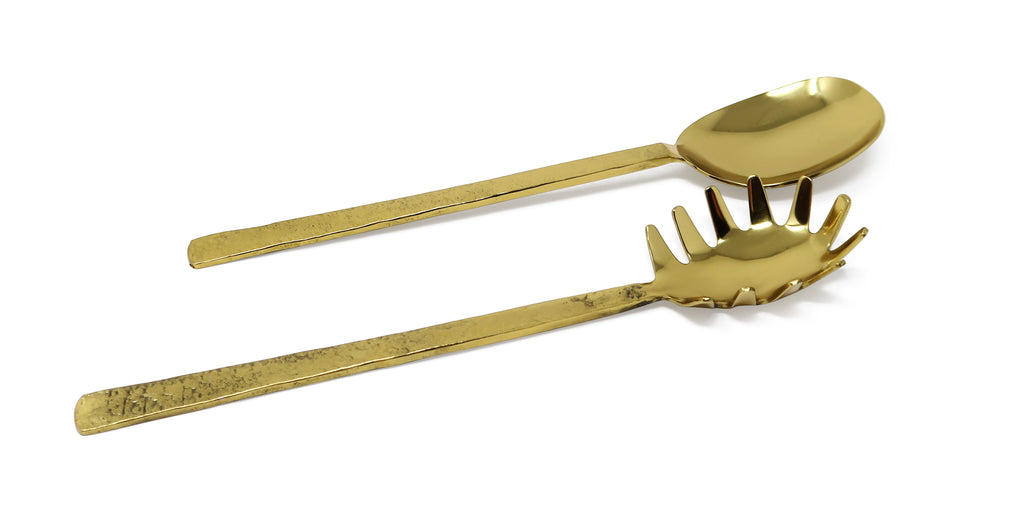 Set of 2 Gold Pasta Servers