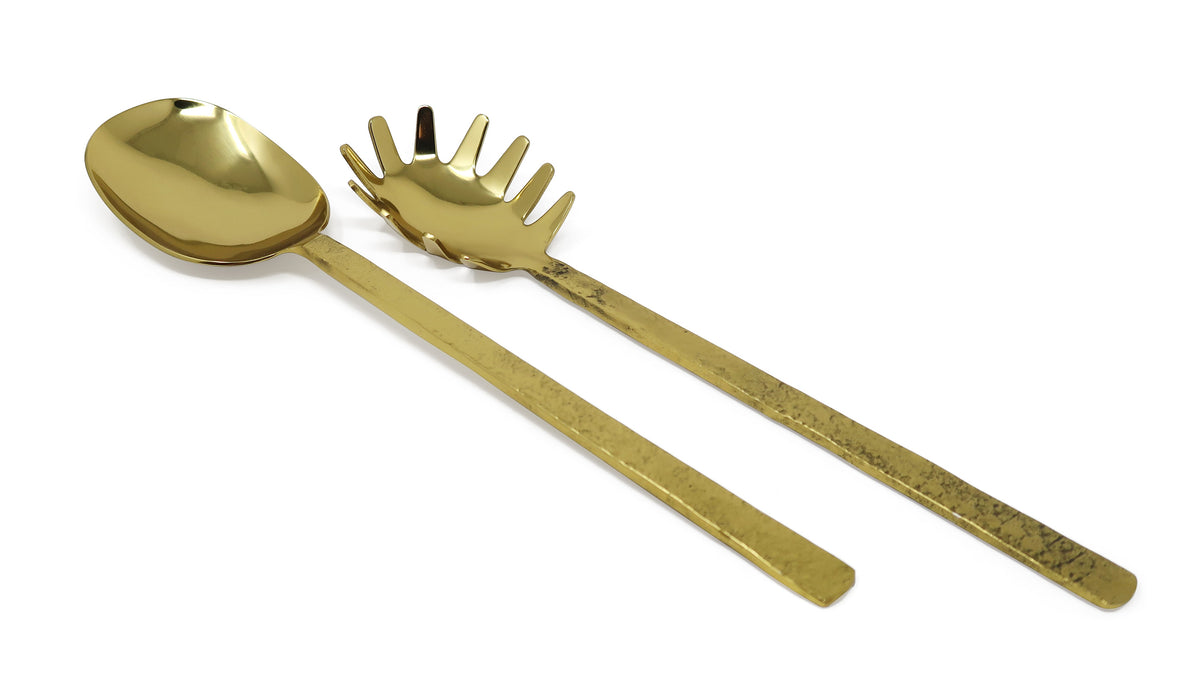 Set of 2 Gold Pasta Servers