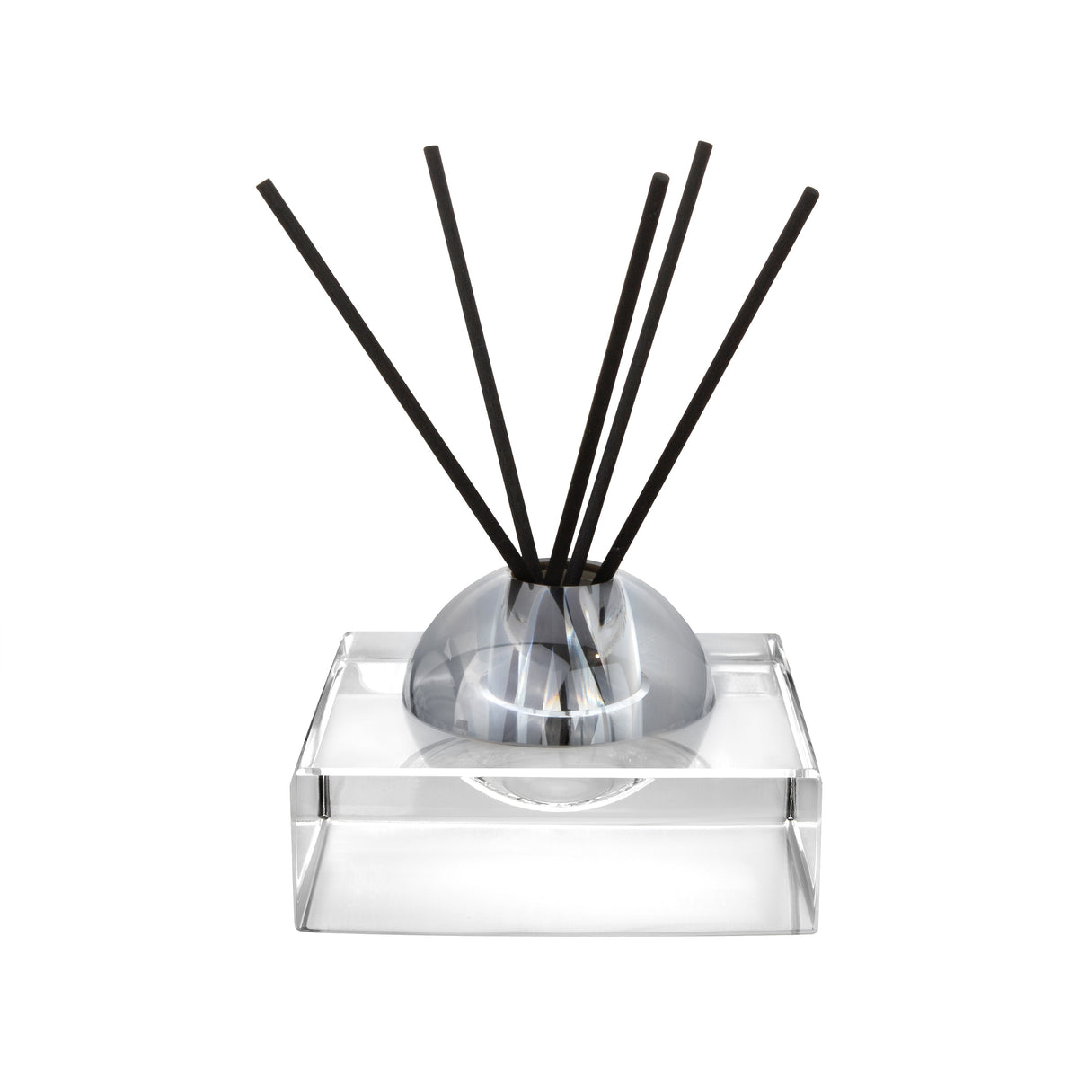 Clear Square Base and Dome Reed Diffuser- Lily of the Valley -5.5 x 5.5 x 2.95"H