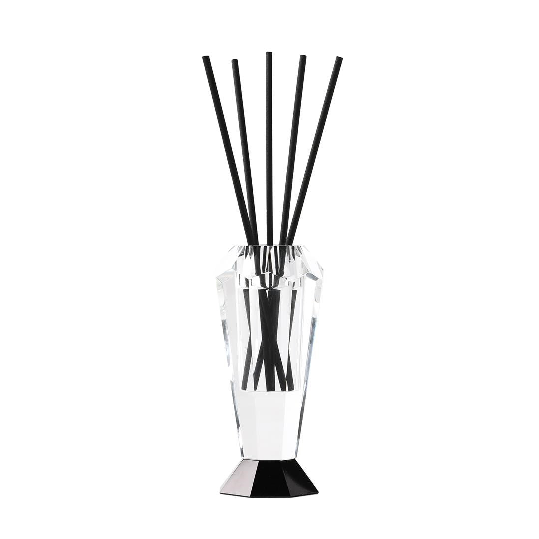 Crystal Reed Diffuser with Colored Base, 2.5" x 2.5" x 5.5"H