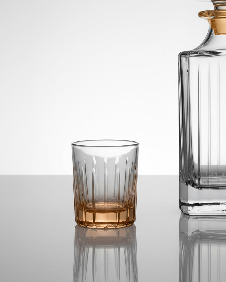 Set of 6 Timeless Shot Glasses, Colored Shaded Bottom