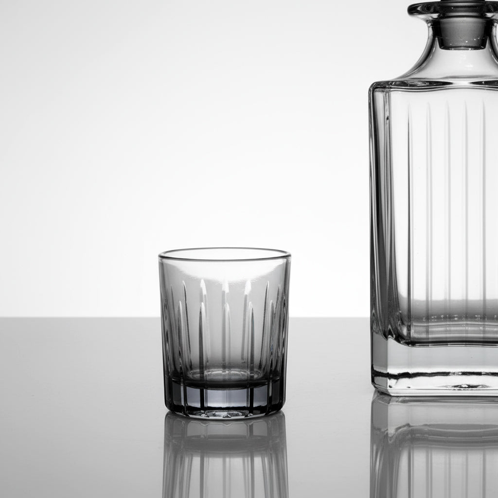 Set of 6 Timeless Shot Glasses, Colored Shaded Bottom
