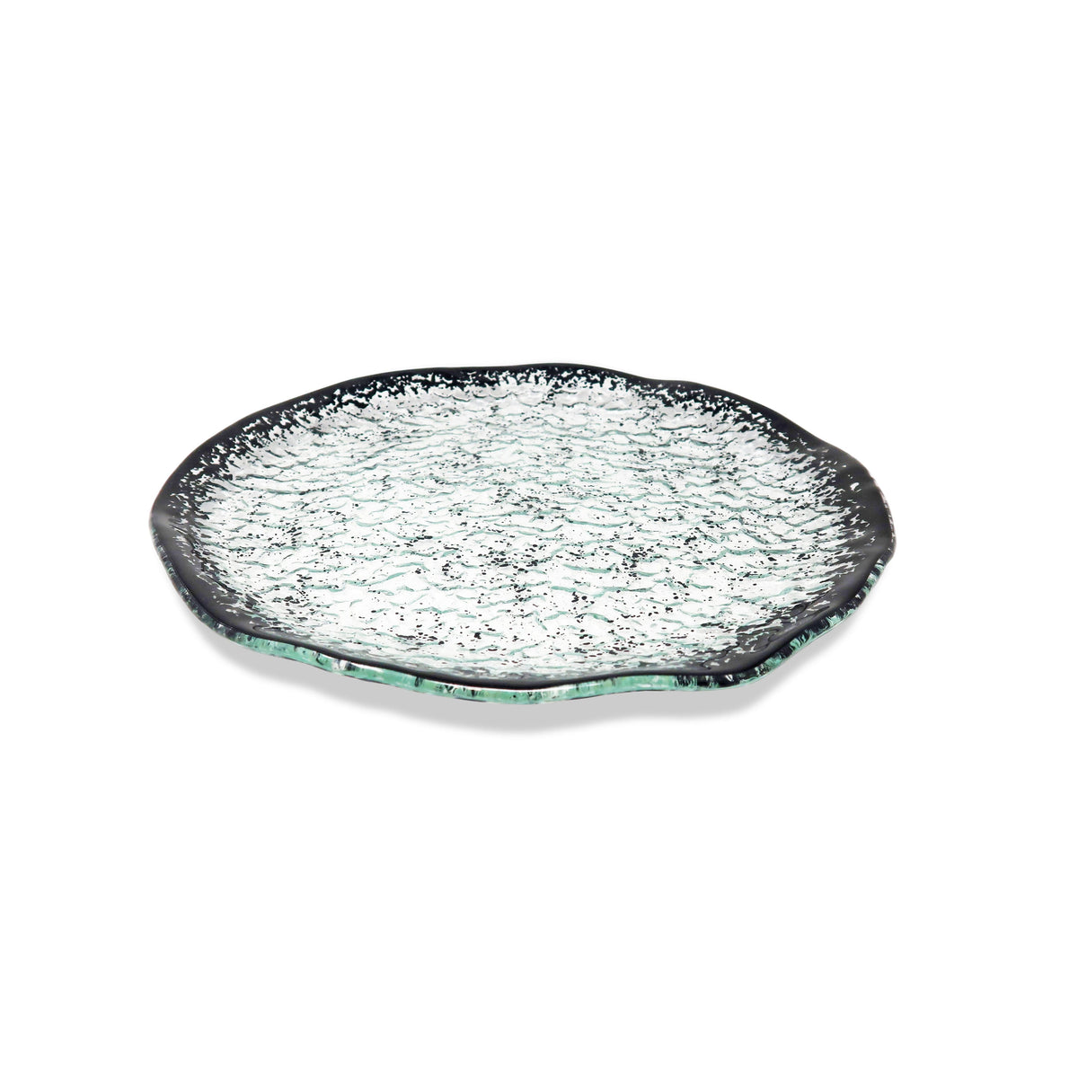 Set of 4 Plates with Scattered Black Design