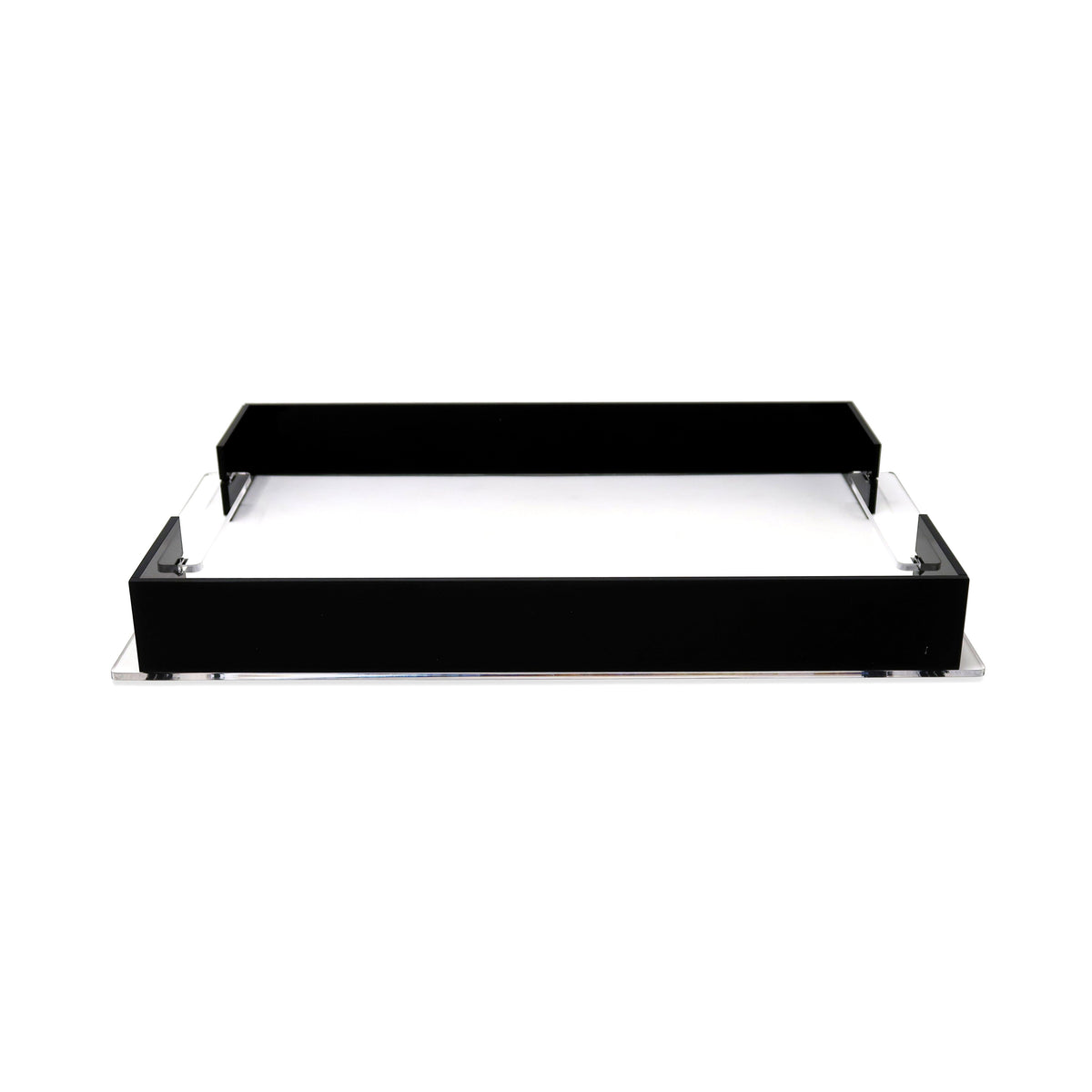 Acrylic Rectangular Tray with Gold Sides, 17.75"L x 11.75"W