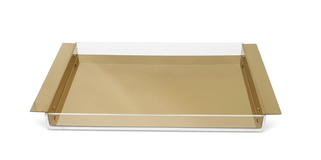Acrylic Tray with Gold Sides