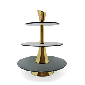 3 Tiered Cake Stand Centerpiece Gold