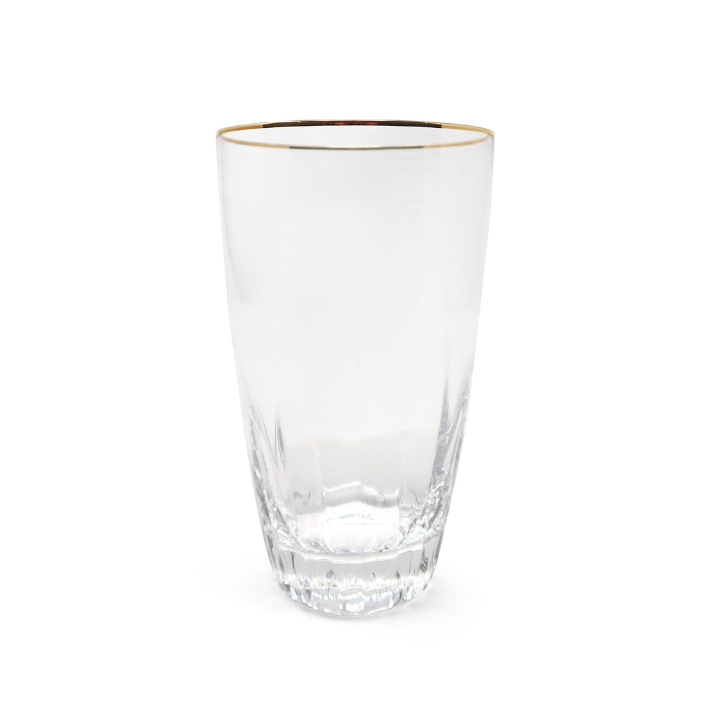 Set of 6 Optic Glasses with Gold Rim
