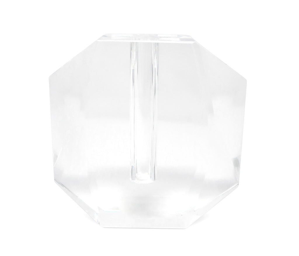 Crystal Bud Vase with a Dimensional Design, 5"H