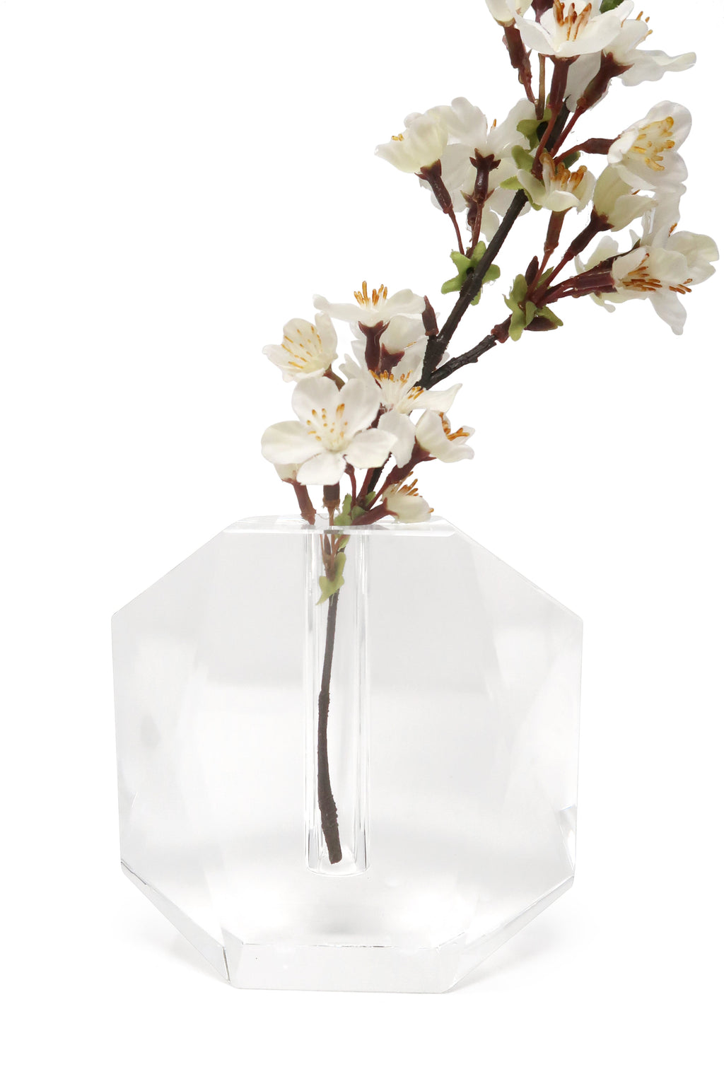 Crystal Bud Vase with a Dimensional Design, 5"H