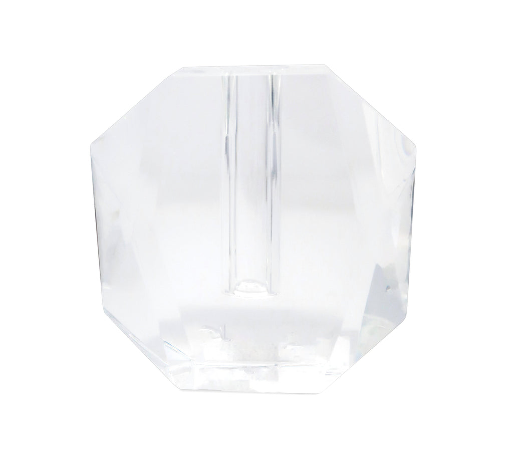 Crystal Bud Vase with a Dimensional Design, 5"H