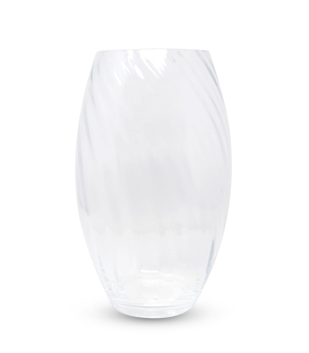 Liscio Ottico - 11" Centerpiece Vase with Cracked/Spiral Design