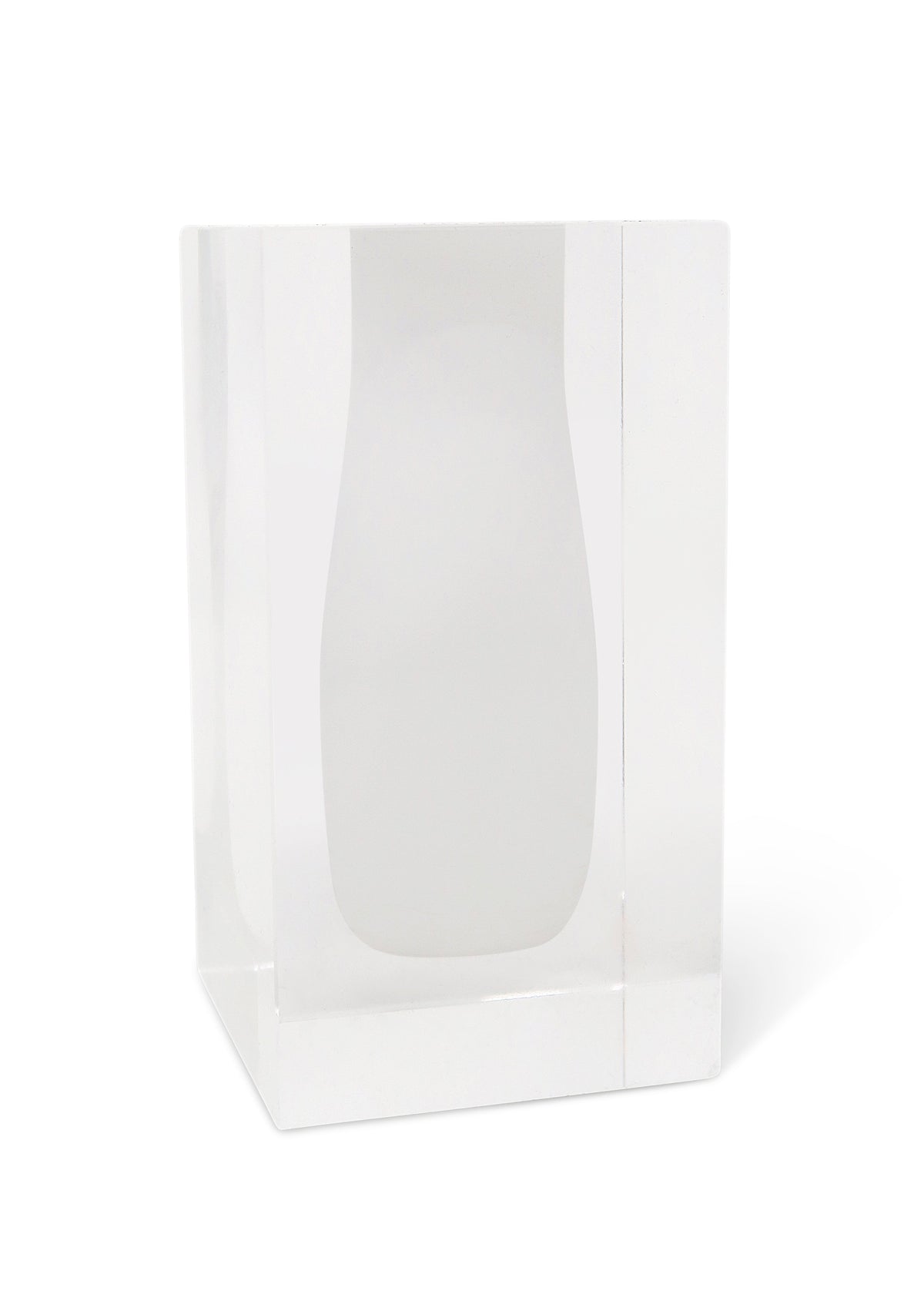 Double Wall Crystal Bud Vase Colored Inner
