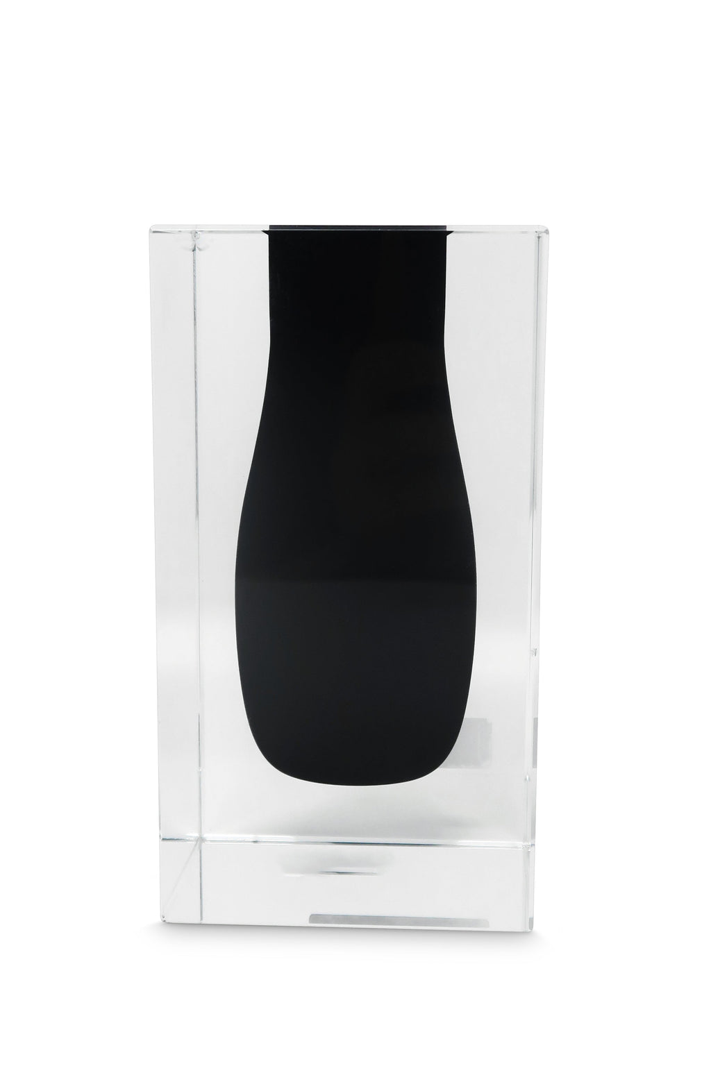 Double Wall Crystal Bud Vase Colored Inner