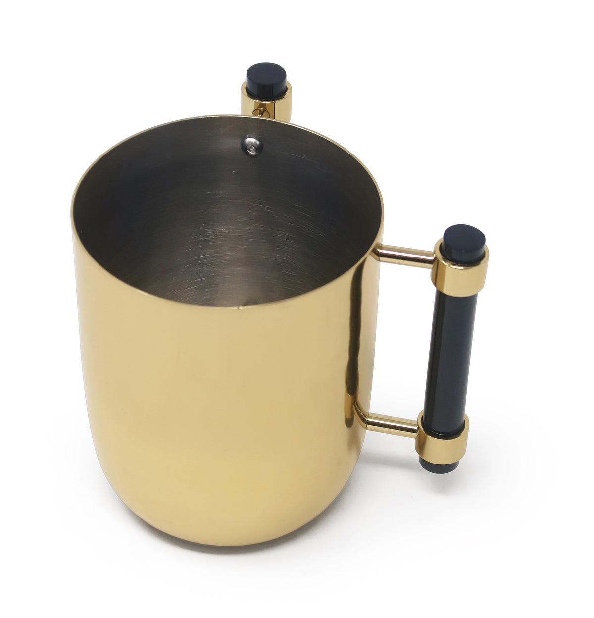 Metal Wash Cup Gold with Cylinder  Handles - 5.1"H
