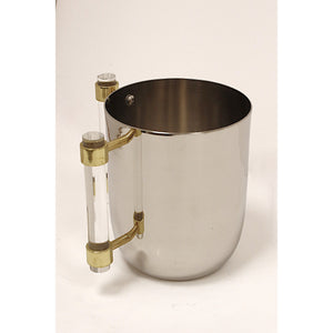 Metal Wash Cup Gold with Cylinder Handles - 5.1