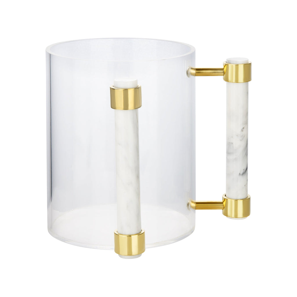 Acrylic Wash Cup with White/Clear/Marble Handles