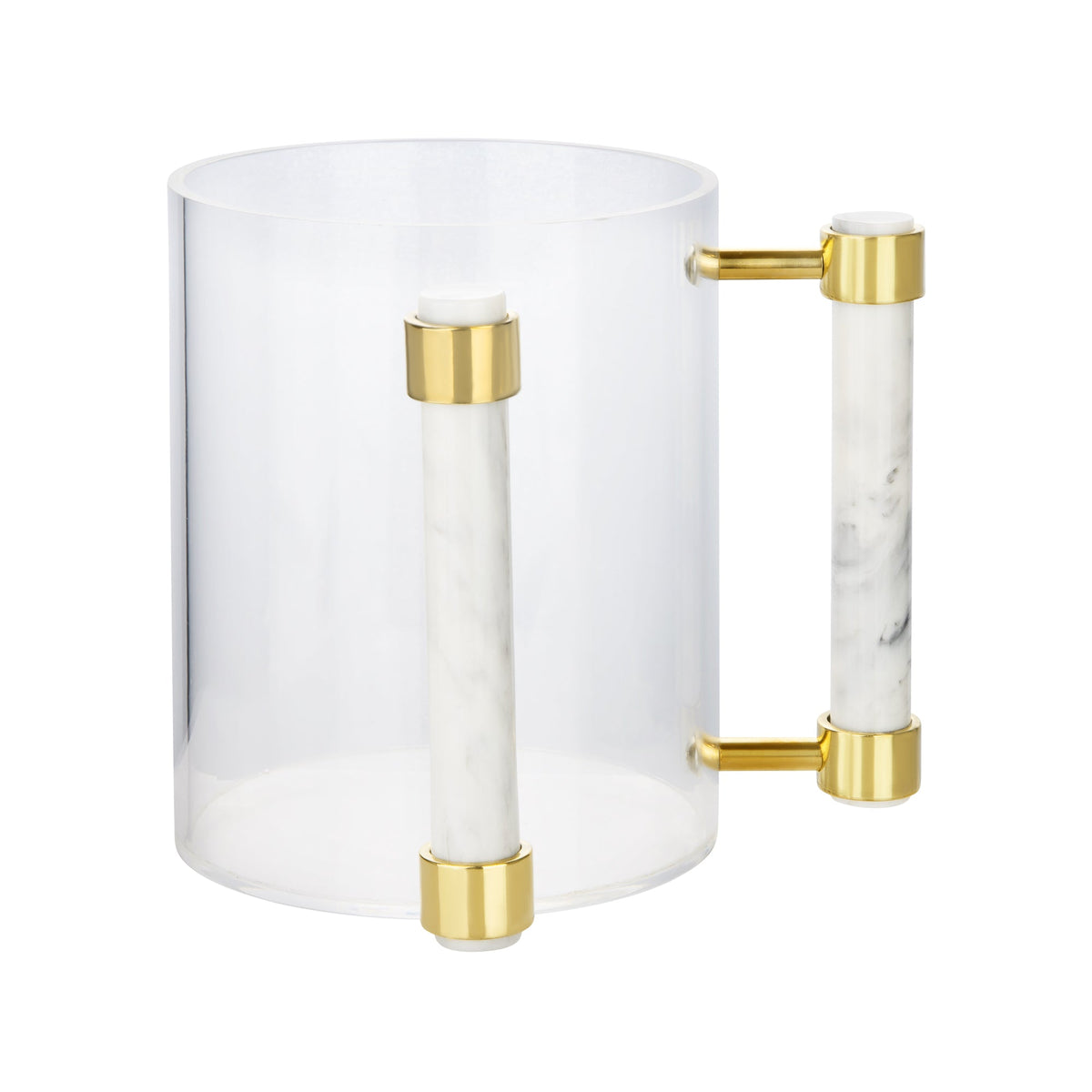 Acrylic Wash Cup with White/Clear/Marble Handles