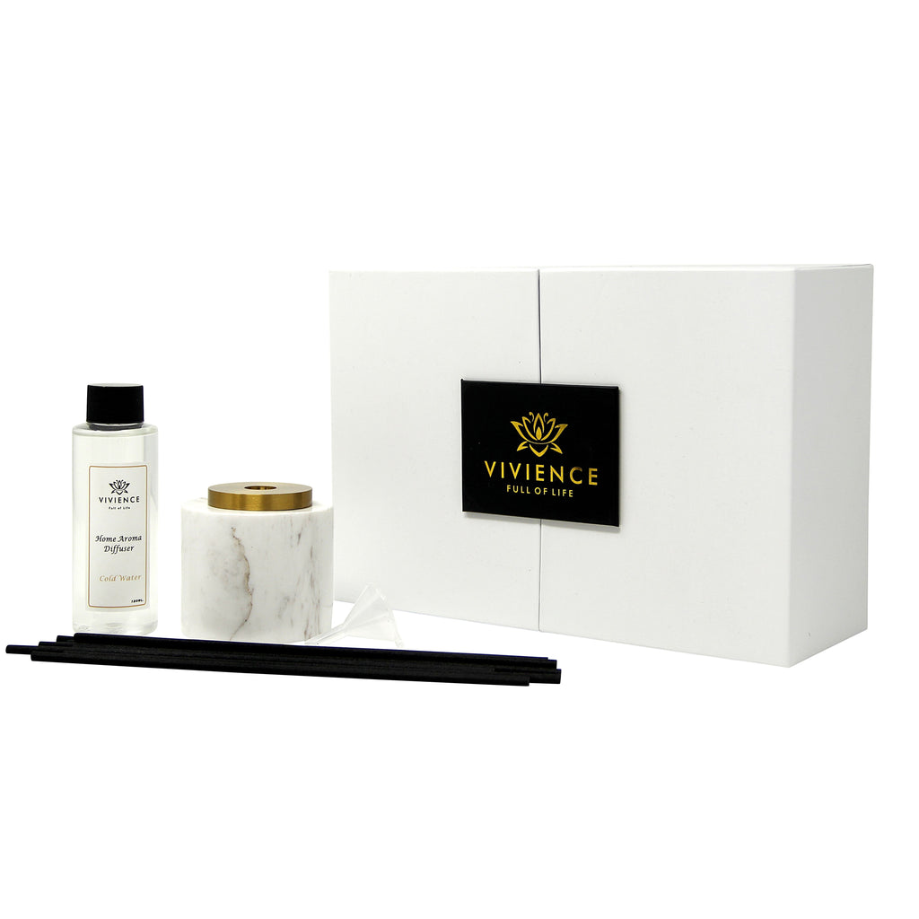 White Marble Reed Diffuser, "White Flower" Scent