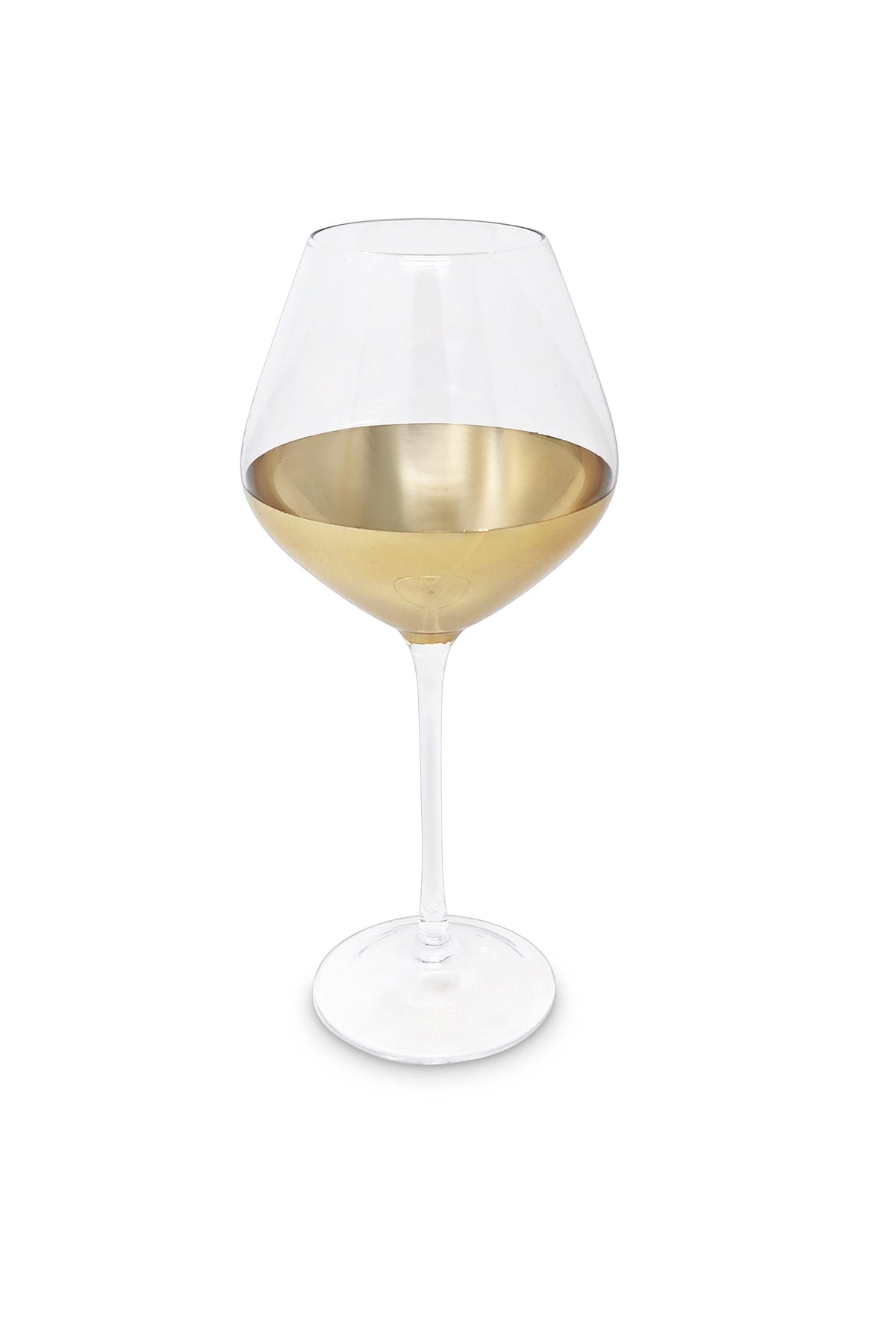 Set of 6 Glasses with Gold Dipped Bottom