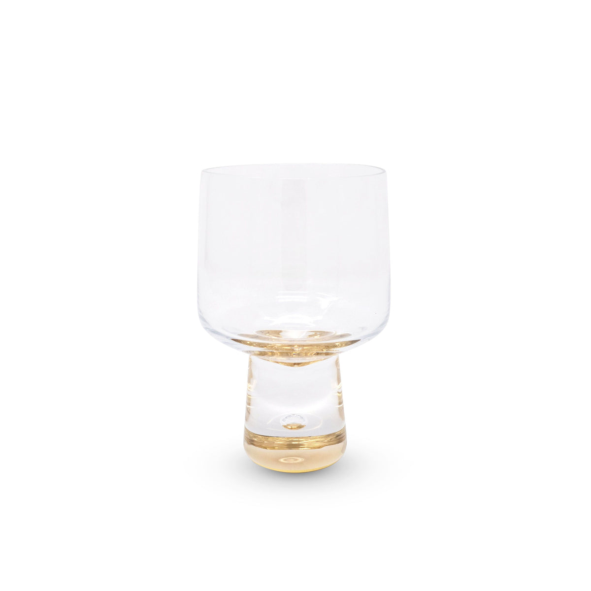Set of 6 Wine Glasses with Gold Reflection Base