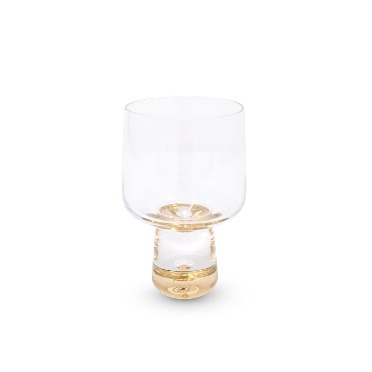 Set of 6 Wine Glasses with Gold Reflection Base