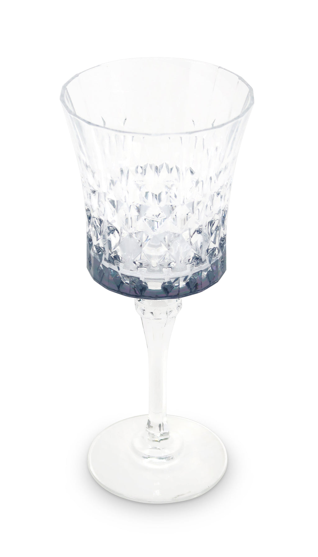 Liscio Ottico - Set of 6 Diamond Glasses with Smoked  Shade on the Bottom
