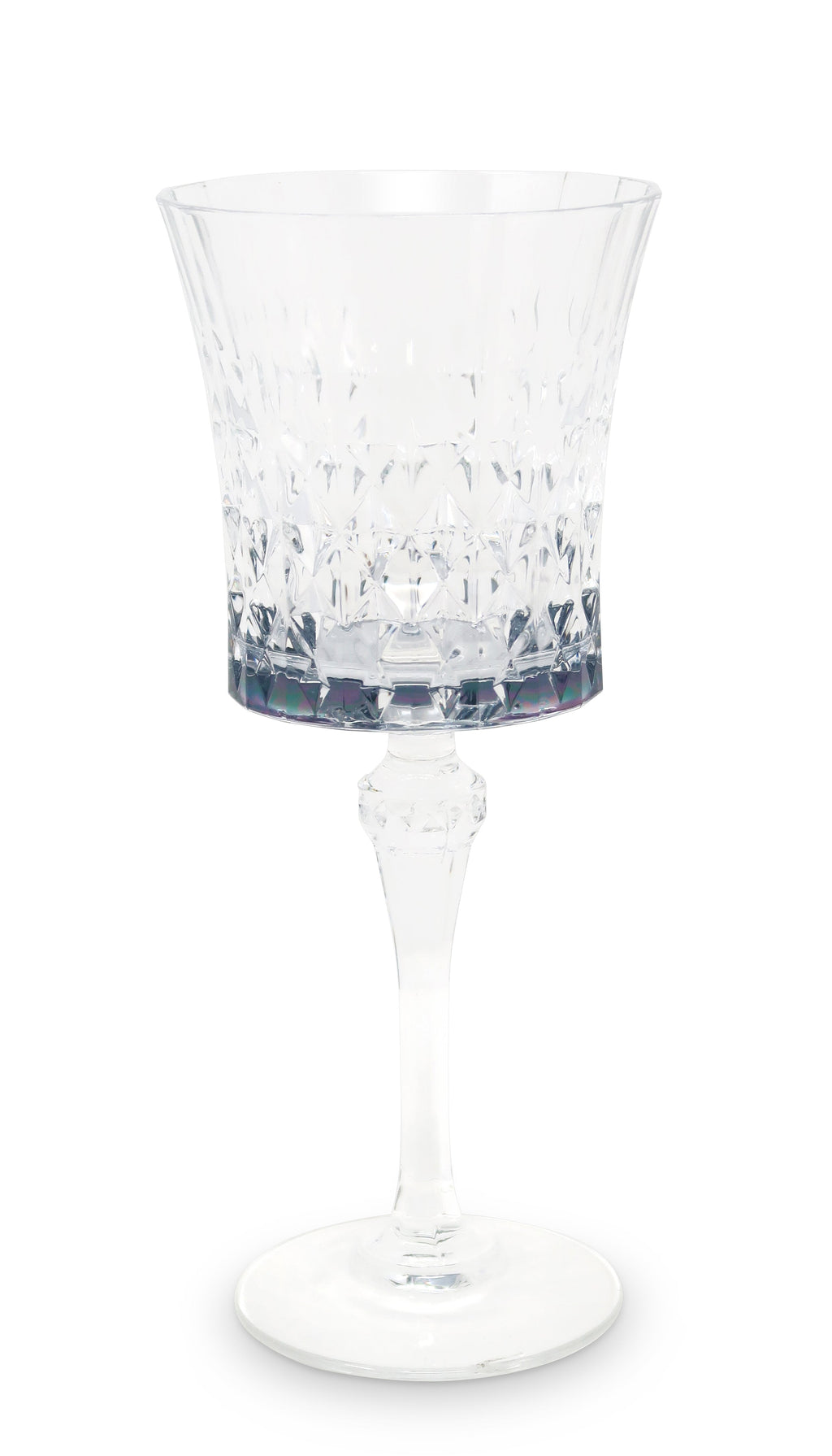 Liscio Ottico - Set of 6 Diamond Glasses with Smoked  Shade on the Bottom