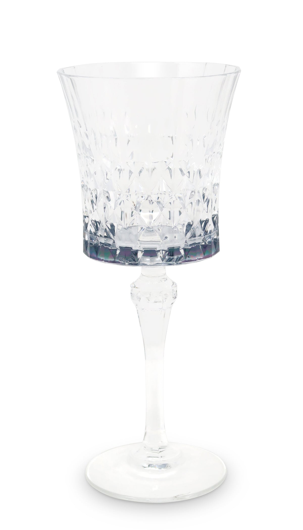 Liscio Ottico - Set of 6 Diamond Glasses with Smoked  Shade on the Bottom