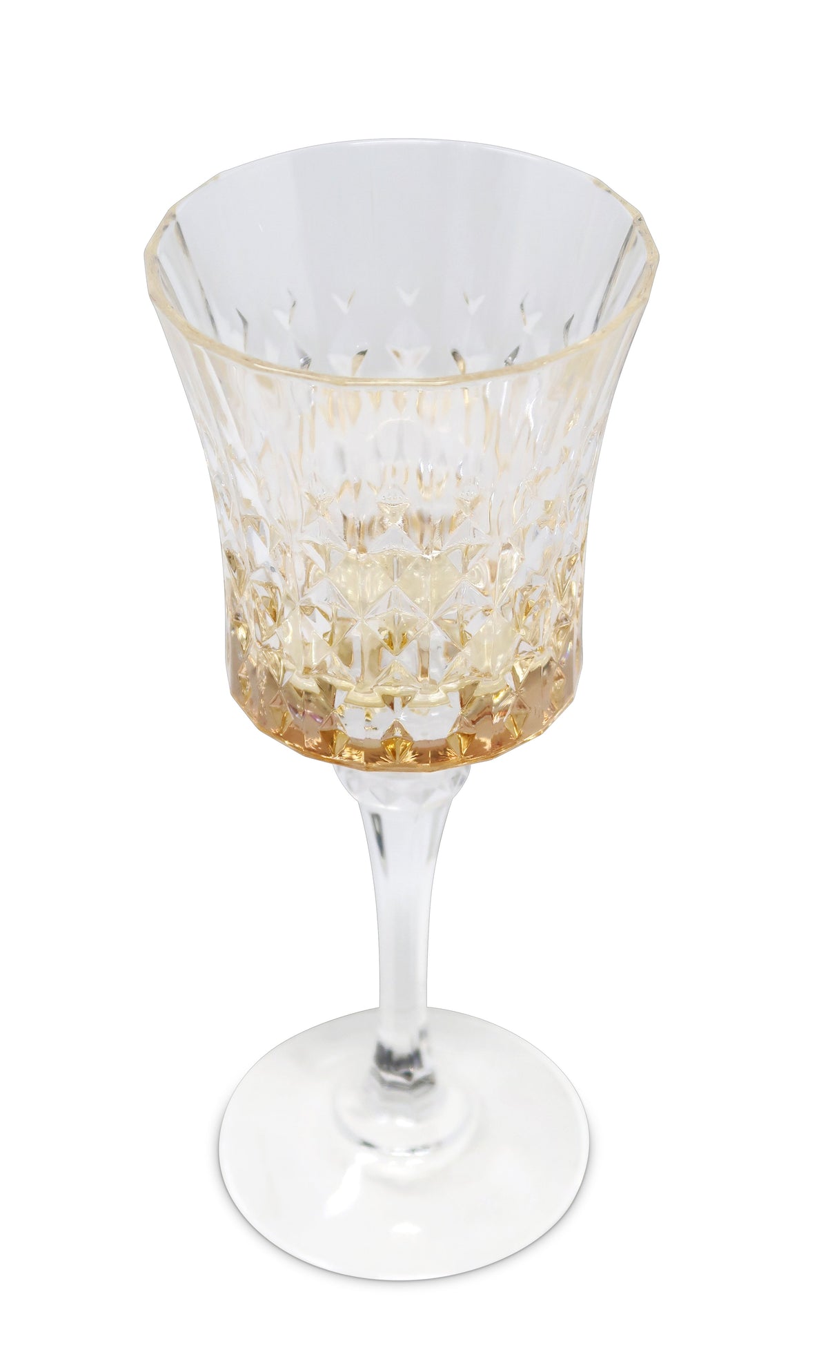 Liscio Ottico - Set of 6 Diamond Glasses with Smoked  Shade on the Bottom