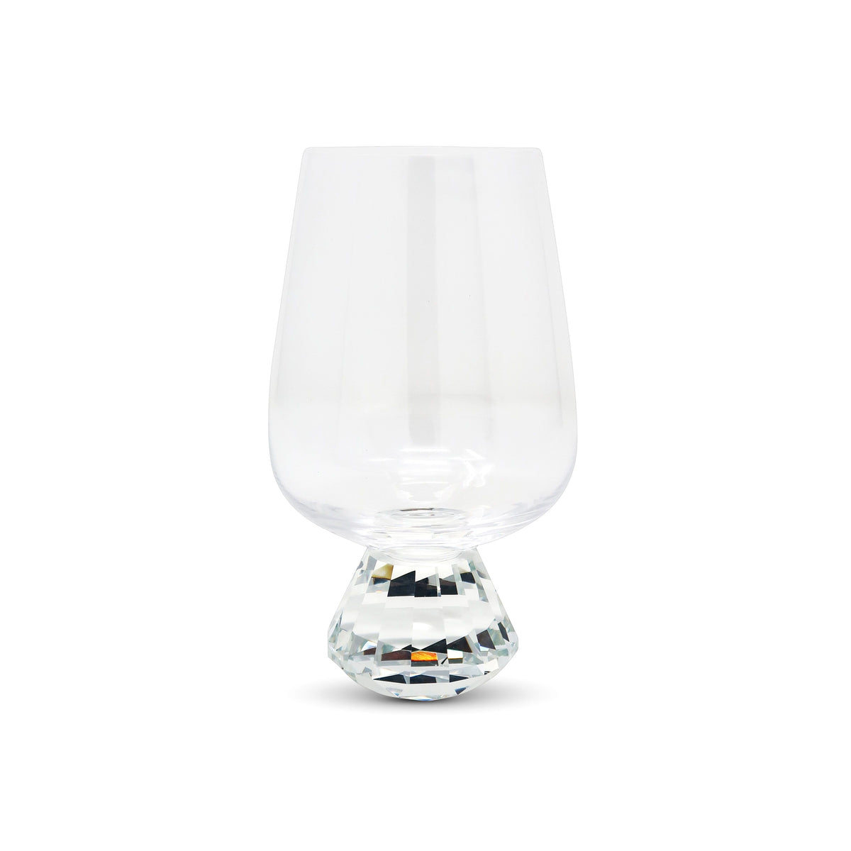 Set of 6 Wine Glasses with Diamond Base