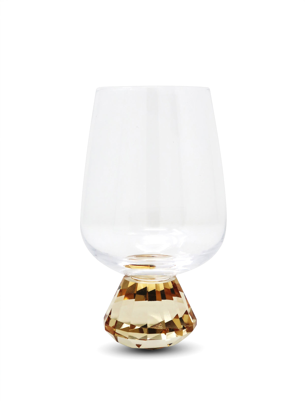 Set of 6 Wine Glasses with Diamond Base