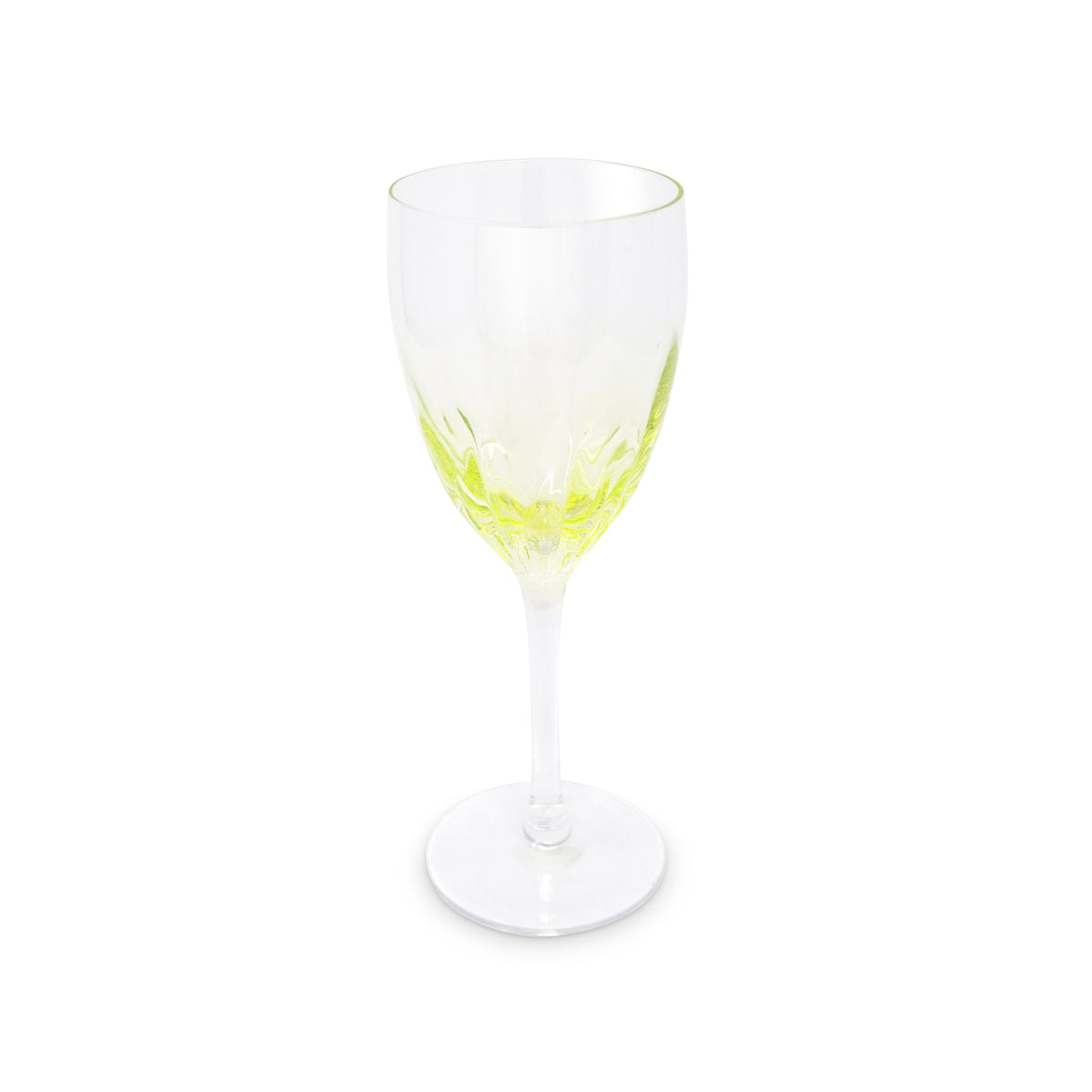 Set of 6 Optic Wine Glasses with Color Gradient, 8.5"H