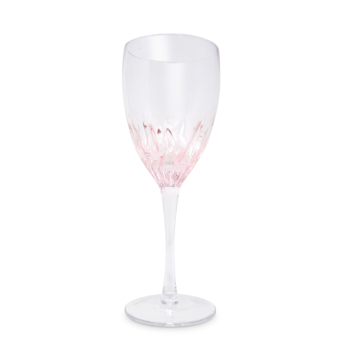 Set of 6 Optic Wine Glasses with Color Gradient, 8.5"H