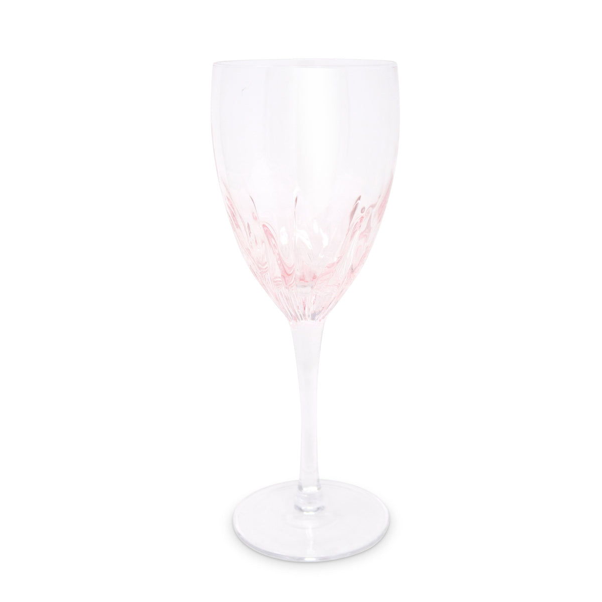 Set of 6 Optic Wine Glasses with Color Gradient, 8.5"H