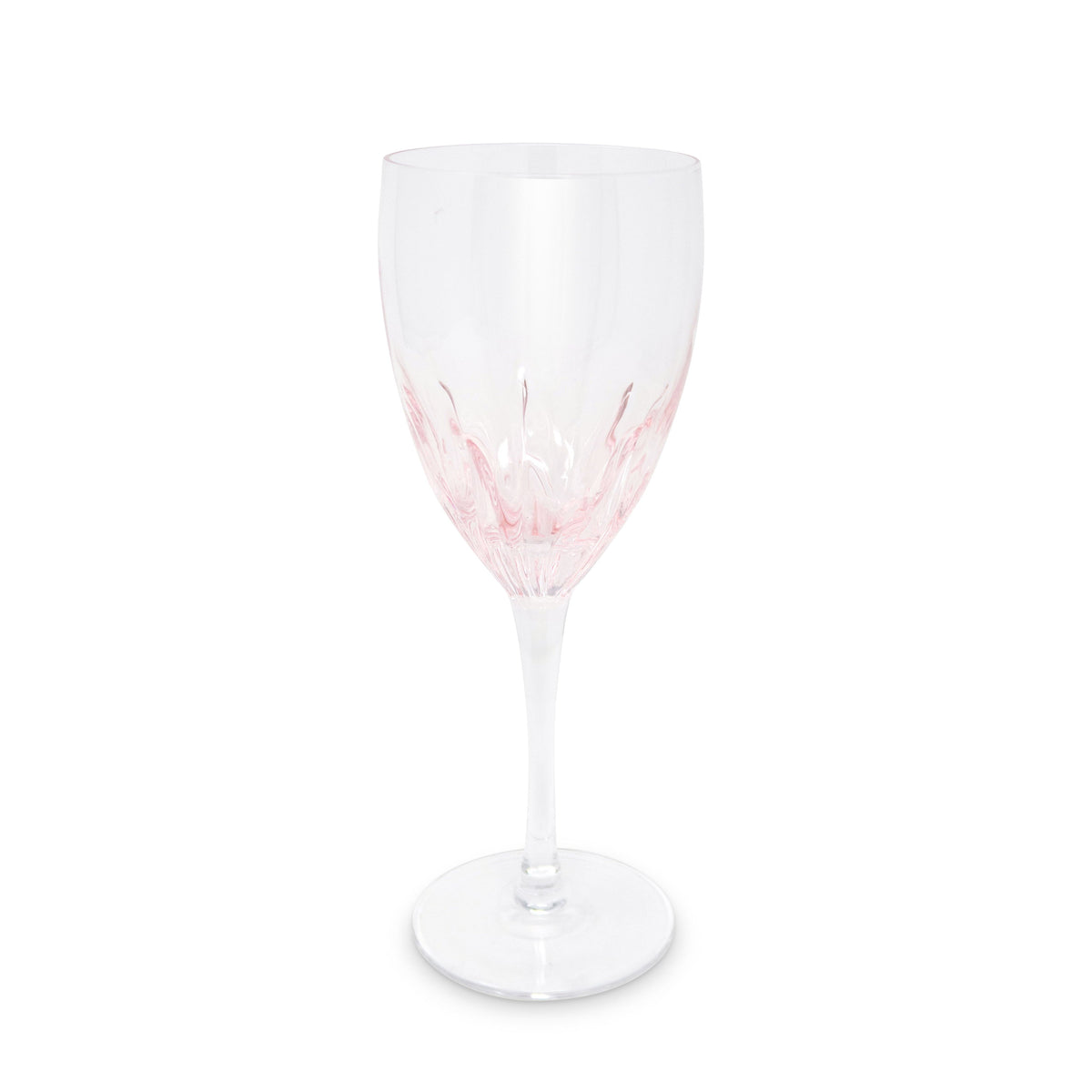 Set of 6 Optic Wine Glasses with Color Gradient, 8.5"H