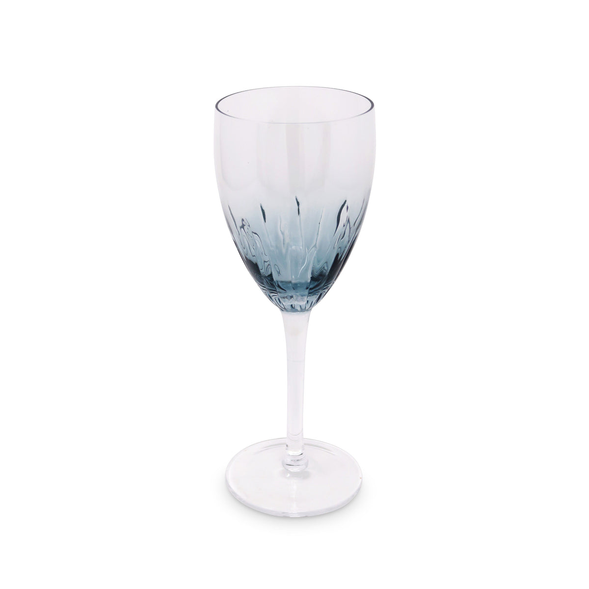 Set of 6 Optic Wine Glasses with Color Gradient, 8.5"H