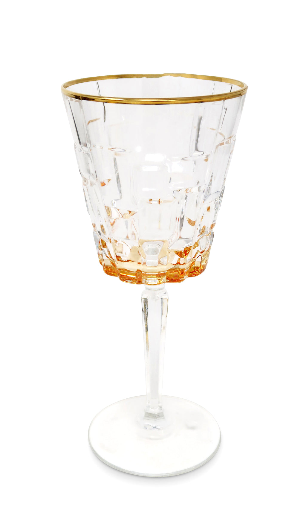 Liscio Ottico - Set of 6 Water Glasses with Block Design