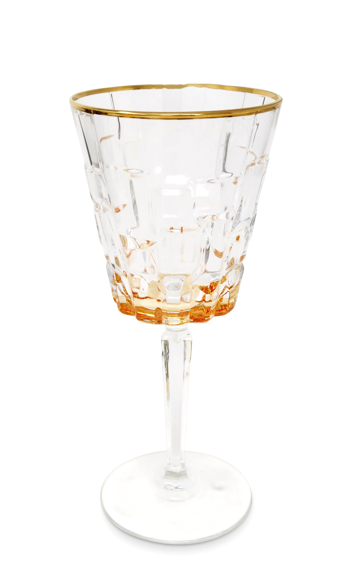 Liscio Ottico - Set of 6 Water Glasses with Block Design