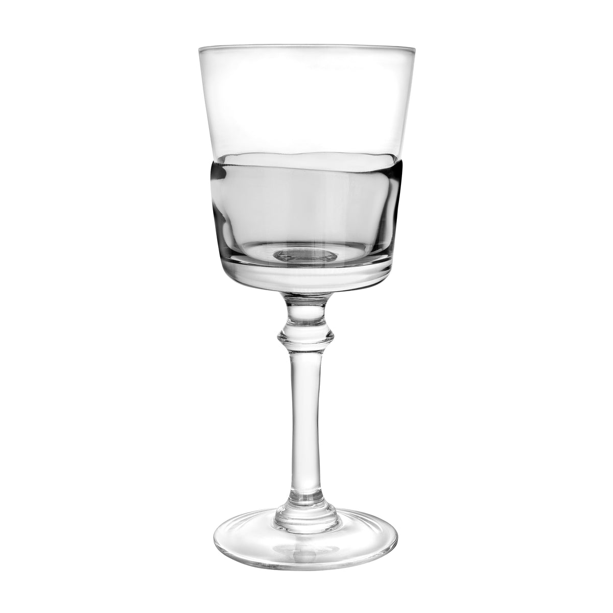 Set of 6 Glasses with  Colored Shade Bottom Half