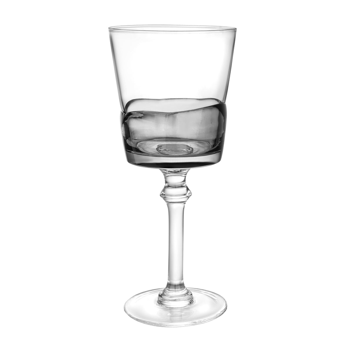 Set of 6 Glasses with  Colored Shade Bottom Half