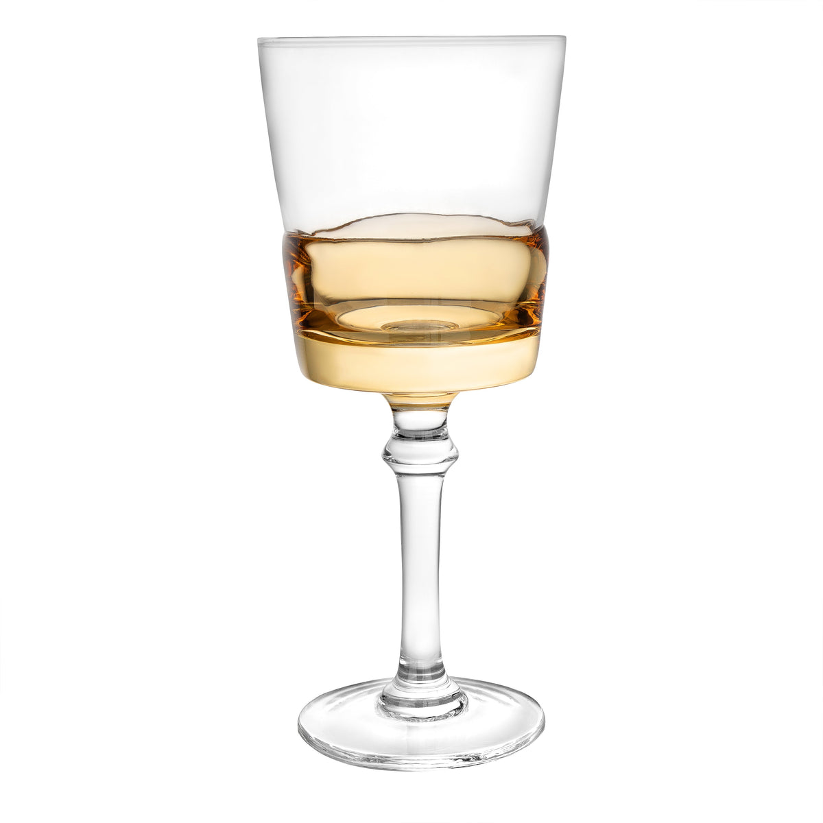 Set of 6 Glasses with  Colored Shade Bottom Half
