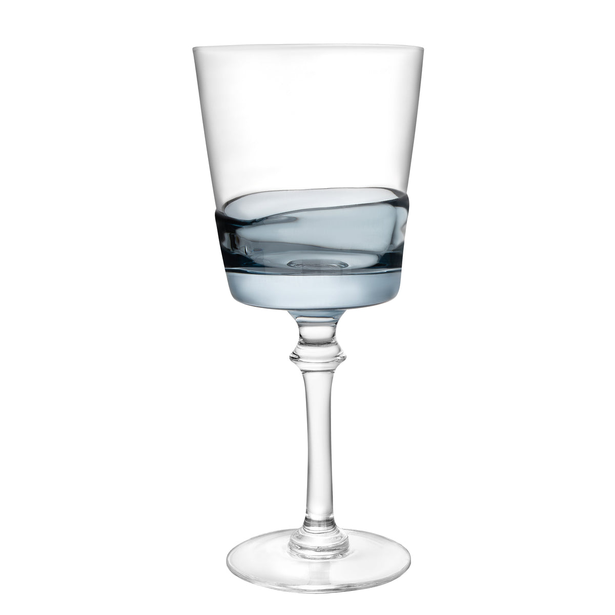 Set of 6 Glasses with  Colored Shade Bottom Half