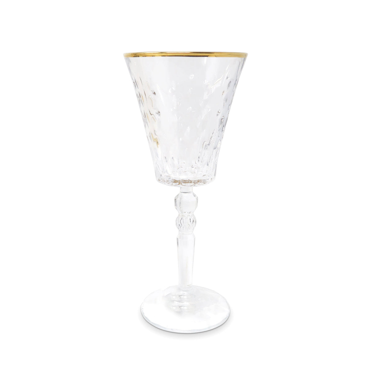 Liscio Ottico- Set of 6 Water Glasses with Dimond Cut